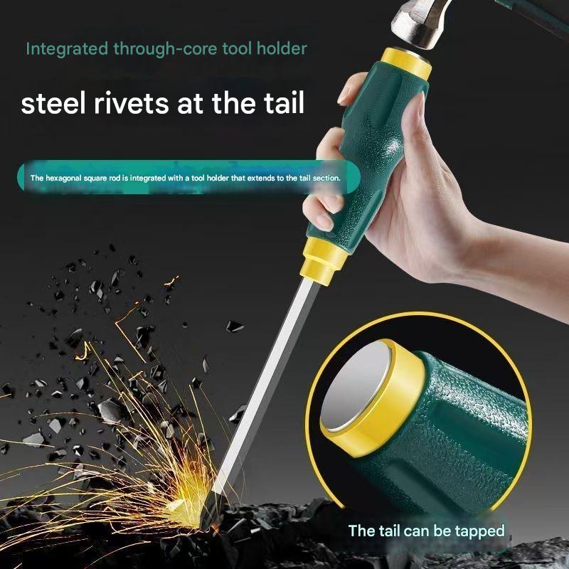One-piece through-hole chrome vanadium steel screwdriver一体式螺丝刀HT00010005