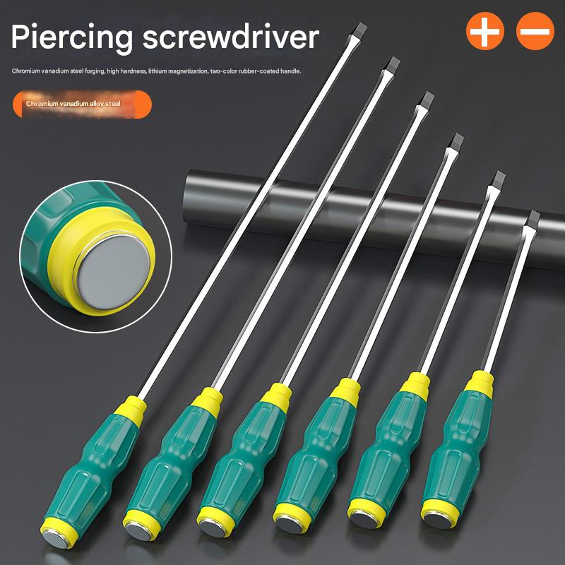 One-piece through-hole chrome vanadium steel screwdriver一体式螺丝刀HT00010005